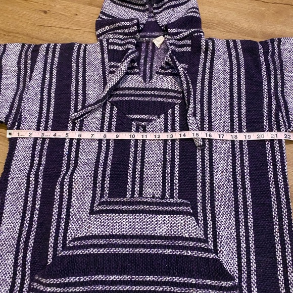 Navy and White Striped Hoodie - Picture 6 of 11